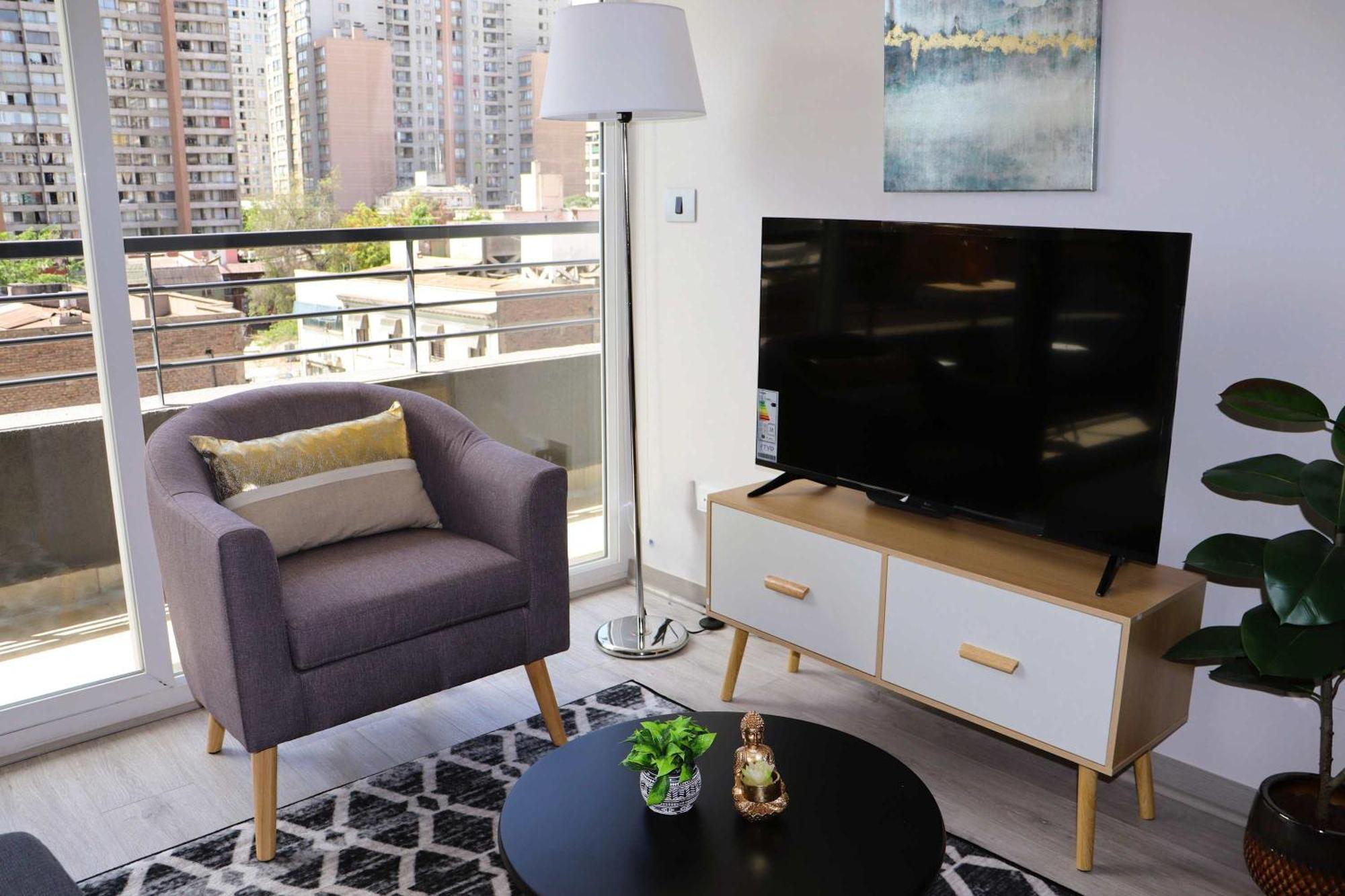 Hom Centrico Y Moderno Depto 2d2b 3pax Santiago